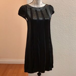 Beaded Silk Little Black Dress